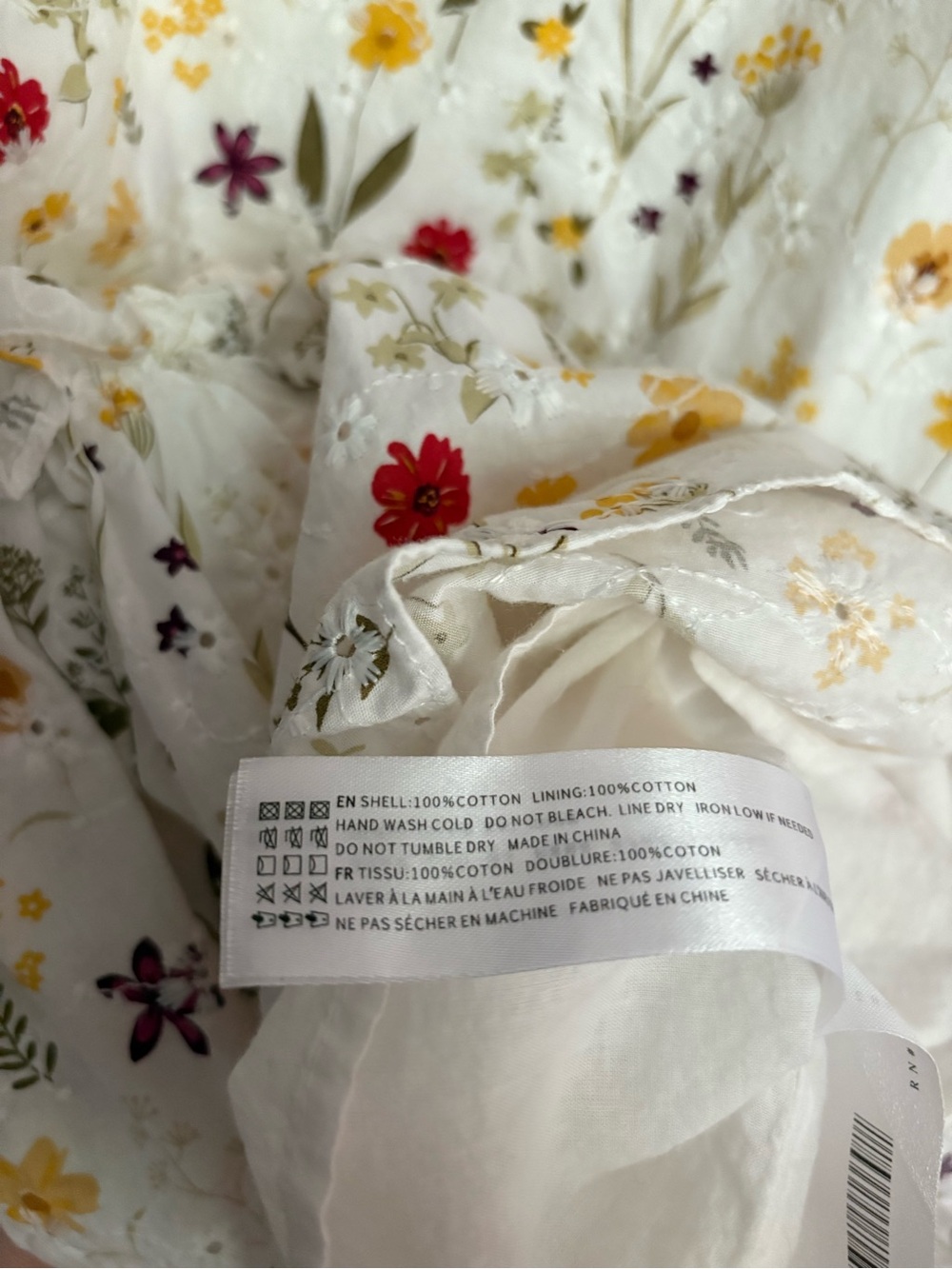 En Saison Babydoll Embroidered Floral Cotton Dress - Picture 4 of 6